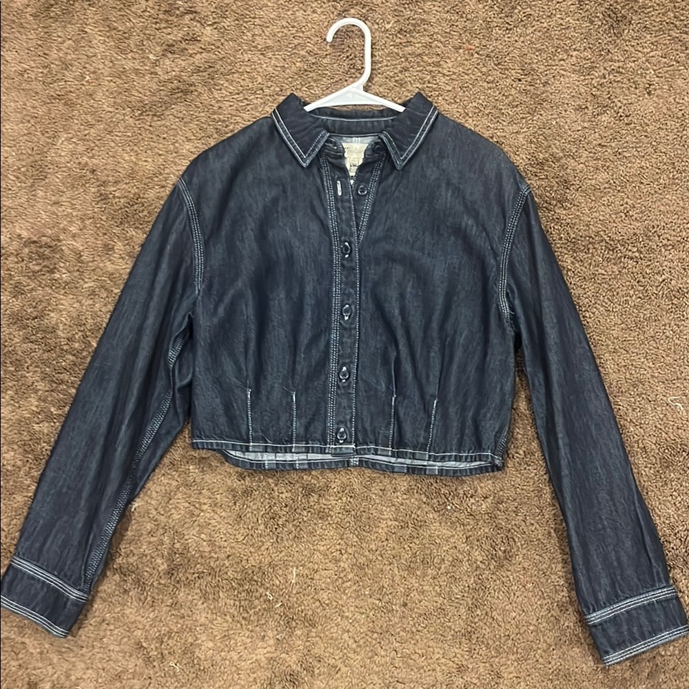 Madewell Cropped Denim Top